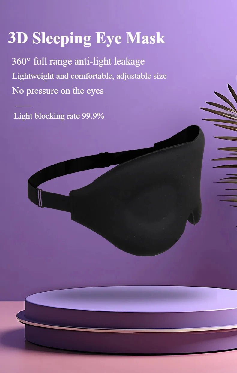 Eye Mask for Sleeping 3D Contoured Cup Blindfold Concave Molded Night Sleep Mask Block Out Light with Women Men  Cute Sleep Mask